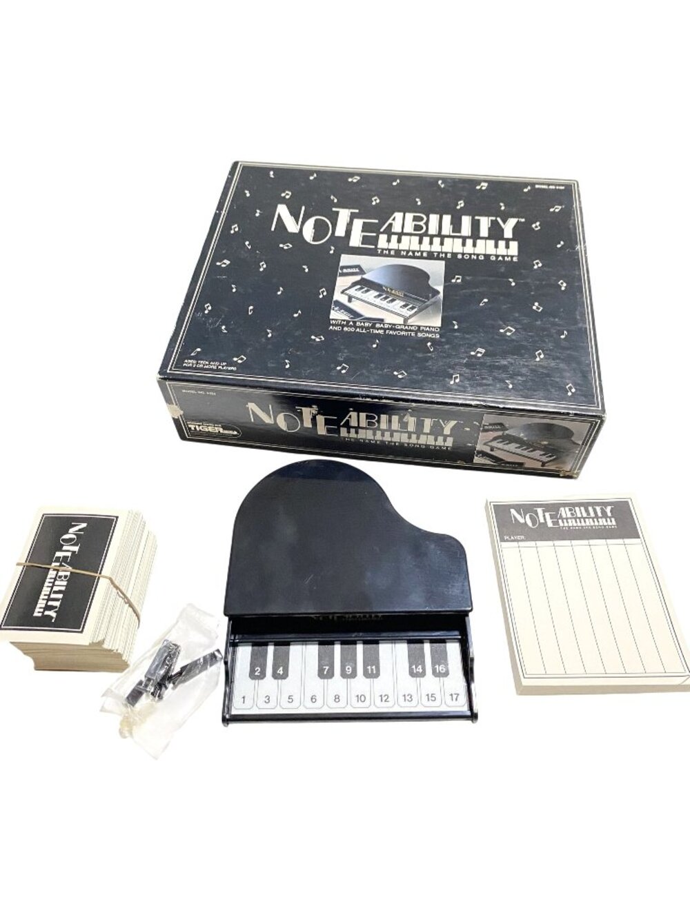 Noteability Name The Song Game Tiger 1990 Complete Set Baby Grand Piano WORKS
